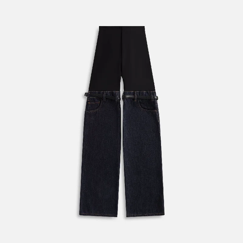 Coperni Hybrid Denim Trousers - Black / Blue Trousers Flared Retro