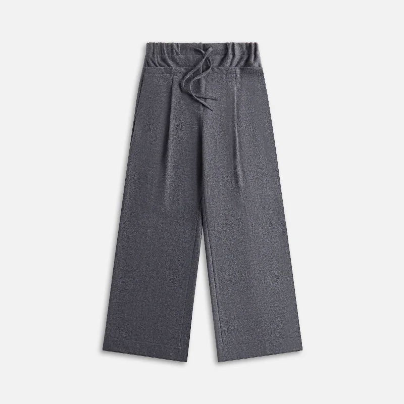 JW Anderson Double Waist Trousers - Charcoal High Waist Slim Fit Ankle Length