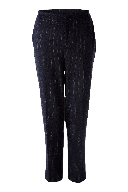 Pinstripe Trouser Trousers Denim Blue
