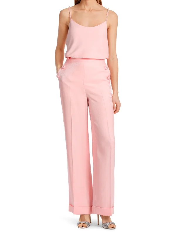 Wide Leg Wheaton Trousers Chinos Cotton Straight Leg