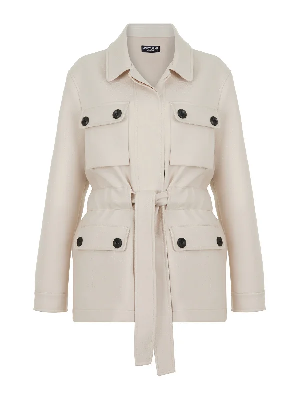 Belted Fluffy Jacket Denim Jacket Leather Jacket Suede Jacket
