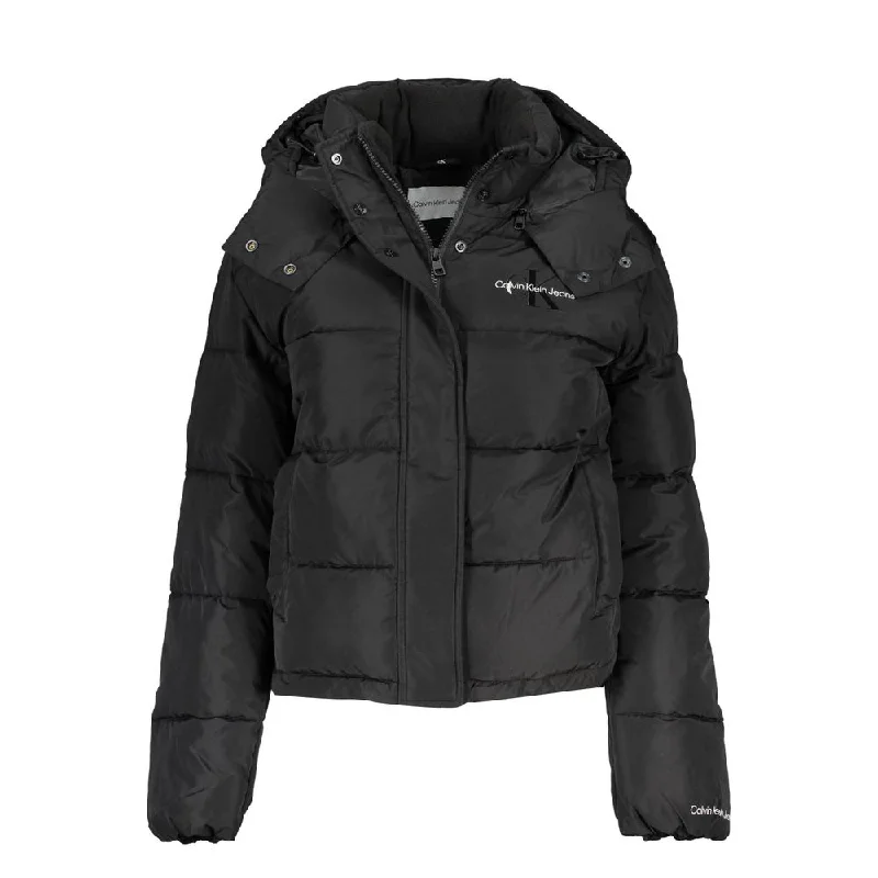 Calvin Klein Sleek Long-Sleeved Jacket with Removable Women's Hood Mesh Jacket Canvas Jacket Denim Jacket Calvin Klein Sleek Long-Sleeved Jacket with Removable Women's Hood Mesh Jacket Canvas Jacket Denim Jacket