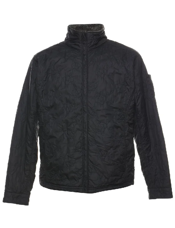 Columbia Embroidered Black Zip-Front Puffer Jacket - L Belted Jacket Elasticated Jacket Padded Jacket Columbia Embroidered Black Zip-Front Puffer Jacket - L Belted Jacket Elasticated Jacket Padded Jacket