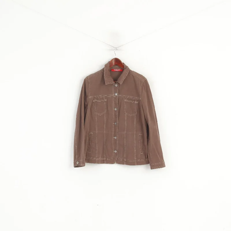 Wissmach Collection Women XL Jacket Brown Cotton Retro Stretch Classic Top V-Neck Jacket Boat Neck Jacket Square Neck Jacket Wissmach Collection Women XL Jacket Brown Cotton Retro Stretch Classic Top V-Neck Jacket Boat Neck Jacket Square Neck Jacket