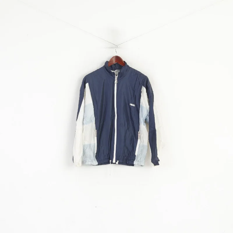 Head Women 34 S Jacket Navy Vintage Shiny Sportswear Full Zip Track Top Rayon Fabric Velvet Fabric Corduroy Fabric Head Women 34 S Jacket Navy Vintage Shiny Sportswear Full Zip Track Top Rayon Fabric Velvet Fabric Corduroy Fabric