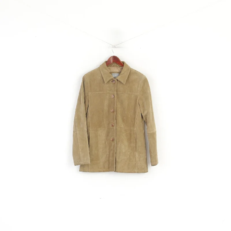 Friday by Kappahl Women 42/44 L Jacket Khaki Leather Shoulder Pads Casual Wear Top Belted Jacket Elasticated Jacket Padded Jacket Friday by Kappahl Women 42/44 L Jacket Khaki Leather Shoulder Pads Casual Wear Top Belted Jacket Elasticated Jacket Padded Jacket