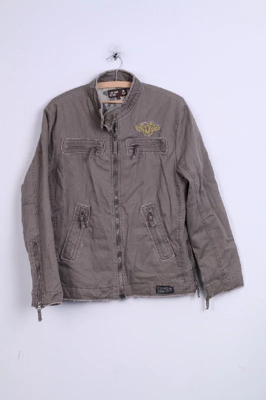 Life and Glory Womens S Jacket Khaki Military Cotton Zip Up Zippered Jacket Buttoned Jacket Snapped Jacket Life and Glory Womens S Jacket Khaki Military Cotton Zip Up Zippered Jacket Buttoned Jacket Snapped Jacket