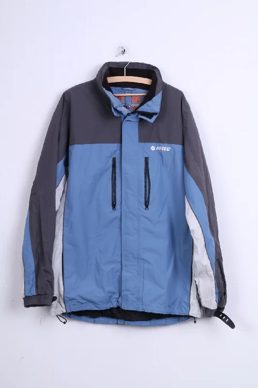 HI-TEC Womens XL Jacket Blue Winter 5000 High Technology Warm Waterproof Front Pockets Side Pockets Patch Pockets HI-TEC Womens XL Jacket Blue Winter 5000 High Technology Warm Waterproof Front Pockets Side Pockets Patch Pockets