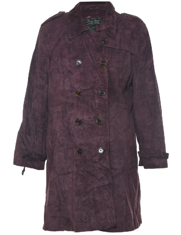 Double Breasted Suede Jacket - L Herringbone Jacket Houndstooth Jacket Plaid Jacket