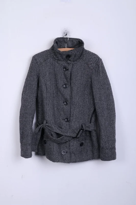 Fresh Made Womens L Jacket Single Breasted Herringbone Grey Herringbone Jacket Checkered Jacket Solid Jacket Fresh Made Womens L Jacket Single Breasted Herringbone Grey Herringbone Jacket Checkered Jacket Solid Jacket