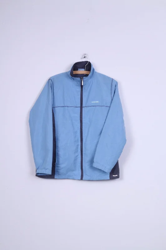 Head Womens 12 L Track Top Jacket Light Blue Sport Cardigan Sweater Pullover