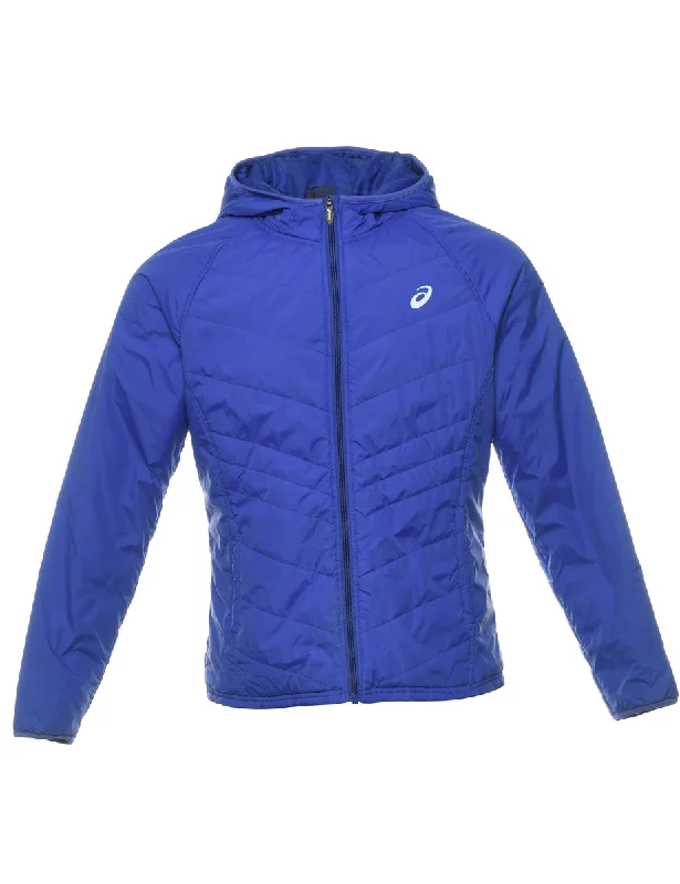 Hooded Puffer Jacket - L Bomber Jacket Anorak Windbreaker
