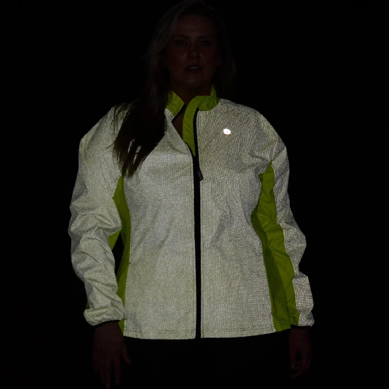 Jamestown Women's Reflective Jacket in Flo Lime Print Jacket Jacquard Jacket Embroidered Jacket Jamestown Women's Reflective Jacket in Flo Lime Print Jacket Jacquard Jacket Embroidered Jacket