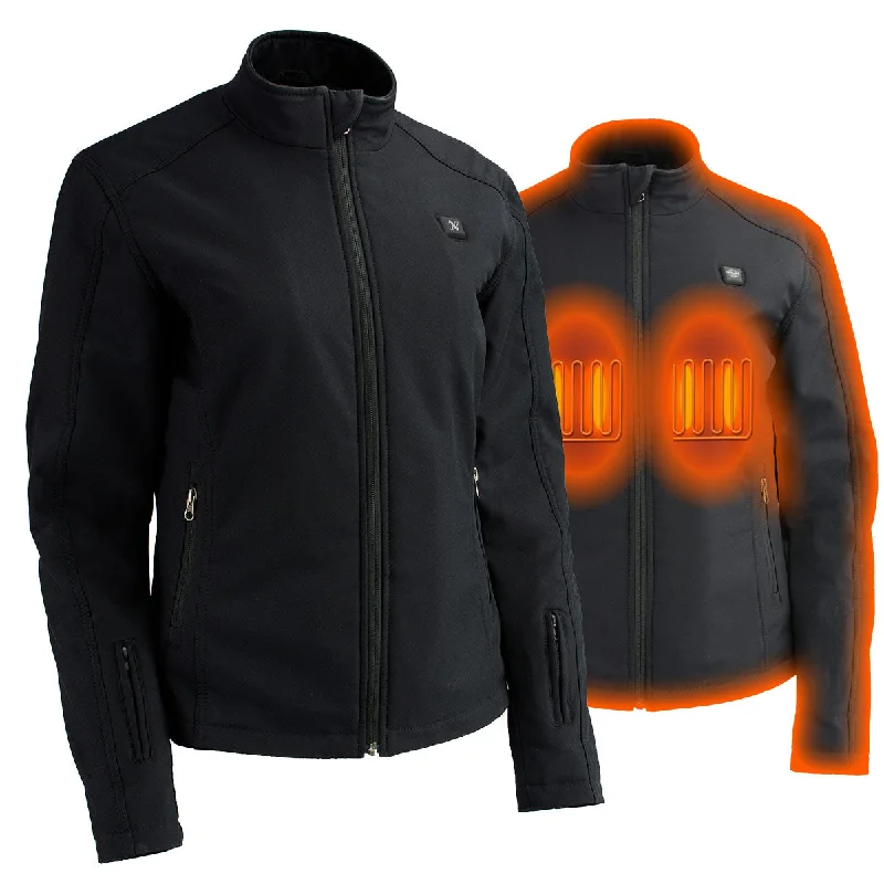 Nexgen Heat NXL2760SET Women's Black 'Heated' Soft Shell Jacket Front Zipper - Warming Jacket for Hiking Riding w/ Battery Jacket Blazer Coat Nexgen Heat NXL2760SET Women's Black 'Heated' Soft Shell Jacket Front Zipper - Warming Jacket for Hiking Riding w/ Battery Jacket Blazer Coat