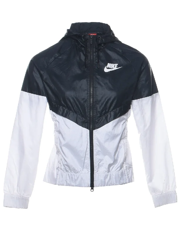 Nike Hooded Jacket - XS Denim Fabric Leather Fabric Suede Fabric