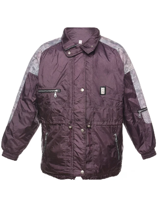 Nylon Purple 1990s Jacket - L Bomber Jacket Anorak Windbreaker