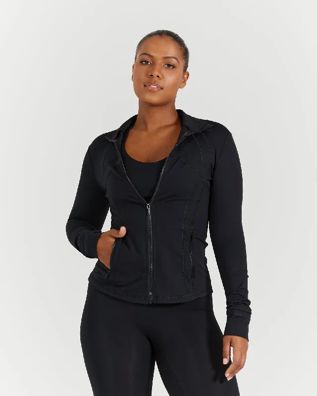 PERFORMA ZIP UP JACKET - BLACK Quilted Jacket Puffer Jacket Insulated Jacket