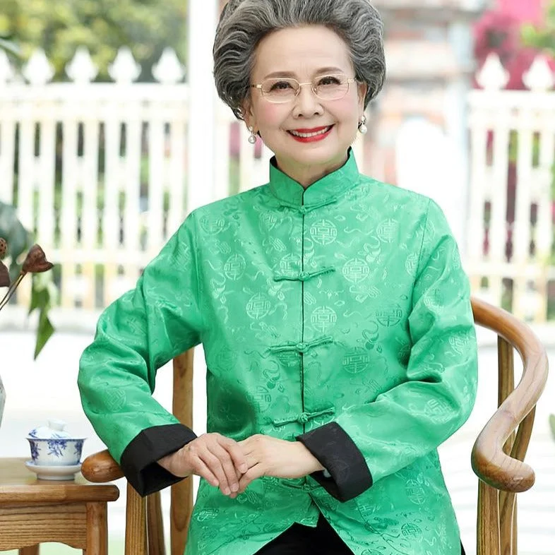 Reversible Silk Blend Auspicious Pattern Women's Chinese Jacket Satin Jacket Silk Jacket Chiffon Jacket Reversible Silk Blend Auspicious Pattern Women's Chinese Jacket Satin Jacket Silk Jacket Chiffon Jacket