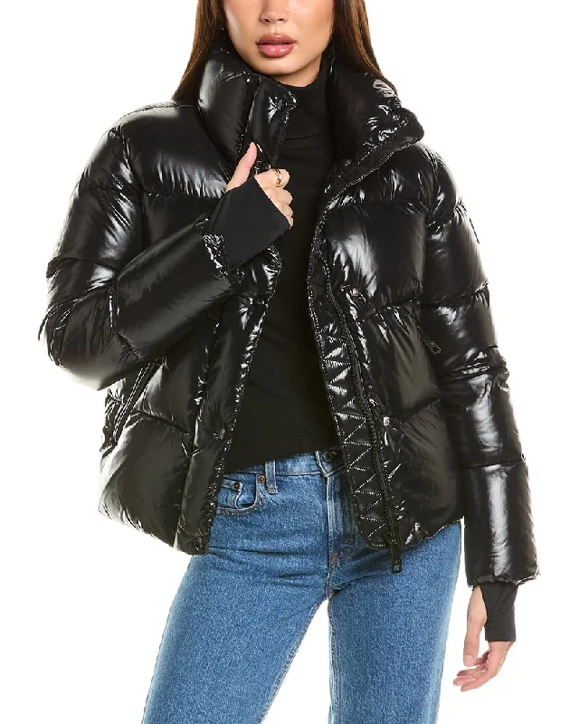 SAM. Andi Puffer Jacket Satin Jacket Silk Jacket Chiffon Jacket