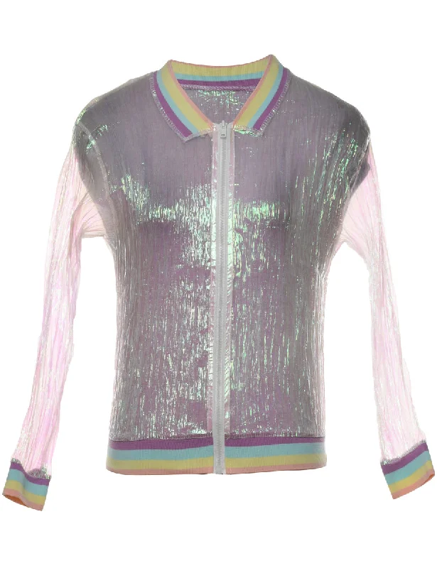 Sheer Effect Evening Jacket - S Nylon Jacket Polyester Jacket Spandex Jacket