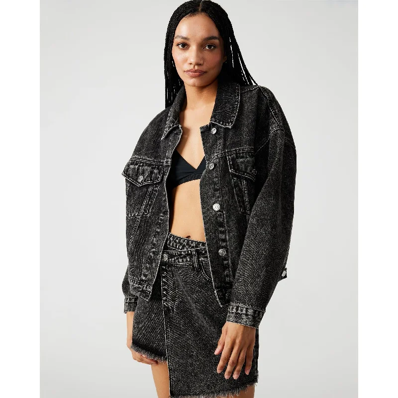 Sienna Denim Jacket Black Appliqued Jacket Beaded Jacket Sequined Jacket