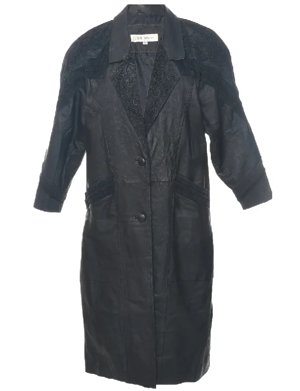 Single Breasted Leather Jacket - L Herringbone Jacket Checkered Jacket Solid Jacket
