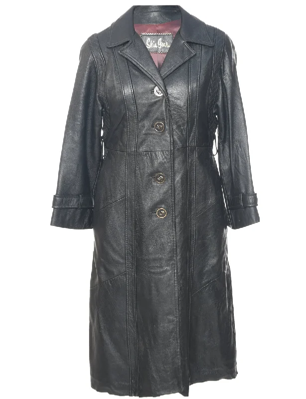 Single Breasted Leather Jacket - M Faux Fur Jacket Real Fur Jacket Shearling Jacket