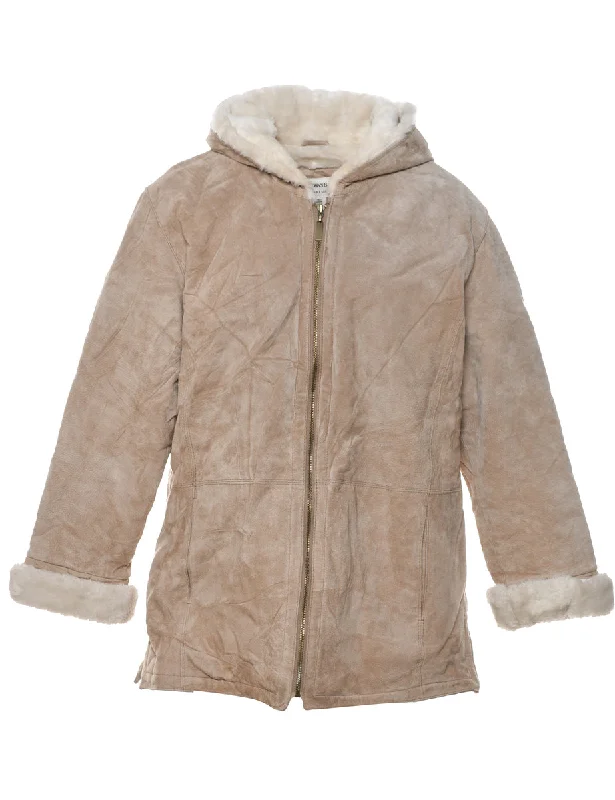 St John's Bay Light Brown & Off-White Suede Jacket - L Denim Fabric Leather Fabric Suede Fabric St John's Bay Light Brown & Off-White Suede Jacket - L Denim Fabric Leather Fabric Suede Fabric