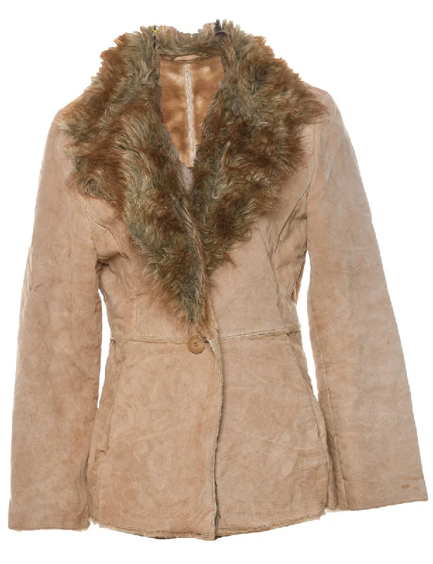 St John's Bay Suede Jacket - M Nylon Jacket Polyester Jacket Spandex Jacket