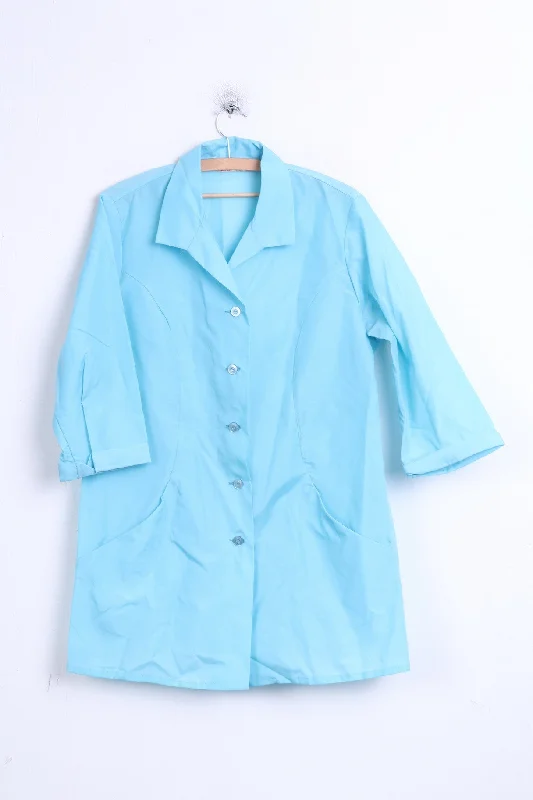 St.Michael Womens L Jacket Single Breasted Light Blue Nylon Waterproof Toggled Jacket Drawstring Jacket Belted Jacket St.Michael Womens L Jacket Single Breasted Light Blue Nylon Waterproof Toggled Jacket Drawstring Jacket Belted Jacket
