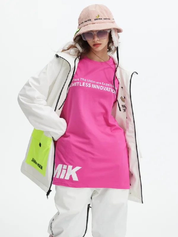 Tolasmik X Banana Hook Colorblock Collar Jacket - Women's Fleece Jacket Down Jacket Feather Jacket Tolasmik X Banana Hook Colorblock Collar Jacket - Women's Fleece Jacket Down Jacket Feather Jacket