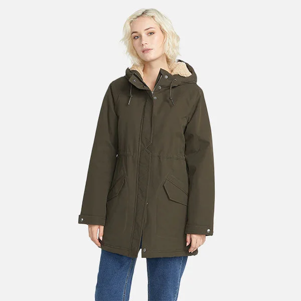 Volcom Less Is More 5K Parker Jacket - Wren Zippered Front Buttoned Front Snap Front Volcom Less Is More 5K Parker Jacket - Wren Zippered Front Buttoned Front Snap Front