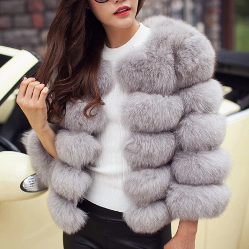 Women Faux Fur Coat Autumn Winter 2019 Fashion Casual Warm Coat Plus Size Faux Fox Fur Overcoat Jacket Female Long Sleeves Mesh Jacket Canvas Jacket Denim Jacket Women Faux Fur Coat Autumn Winter 2019 Fashion Casual Warm Coat Plus Size Faux Fox Fur Overcoat Jacket Female Long Sleeves Mesh Jacket Canvas Jacket Denim Jacket