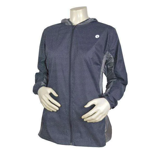 Women's Featherlite Reflective Hooded Nylon Packable Jacket in Graphite Cardigan Sweater Pullover Women's Featherlite Reflective Hooded Nylon Packable Jacket in Graphite Cardigan Sweater Pullover