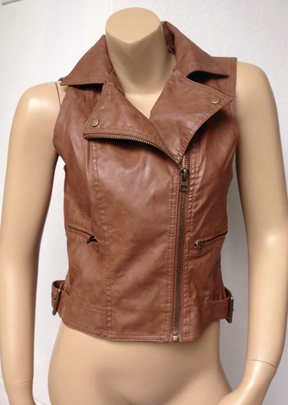 Women's Slim Fit Brown Leather Vest Jacket WV10 Striped Jacket Polka Dot Jacket Floral Jacket Women's Slim Fit Brown Leather Vest Jacket WV10 Striped Jacket Polka Dot Jacket Floral Jacket