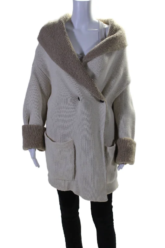 Woolrich Womens Cream Alpaca Cowl Neck Pockets Long Sleeve Hooded Jacket Lace Jacket Ribbed Jacket Sequined Jacket Woolrich Womens Cream Alpaca Cowl Neck Pockets Long Sleeve Hooded Jacket Lace Jacket Ribbed Jacket Sequined Jacket