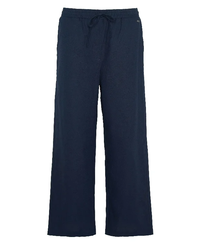 Christie Wide-Leg Trousers - Navy Trousers Yoga Stretchy