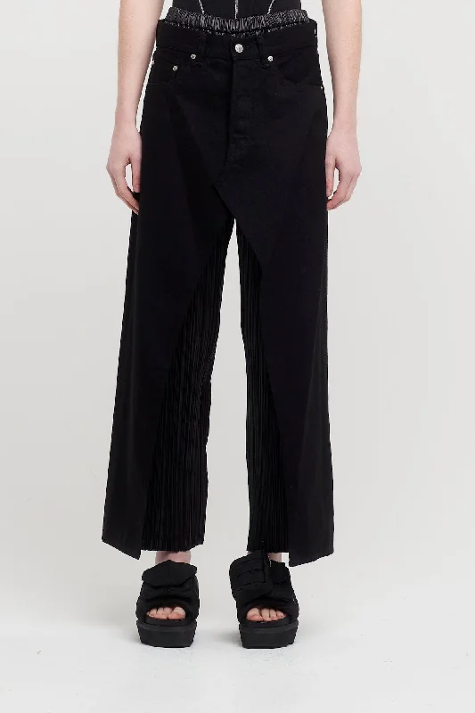 Junya Watanabe Pleated Trouser with Denim Details Trousers Trousers Formal