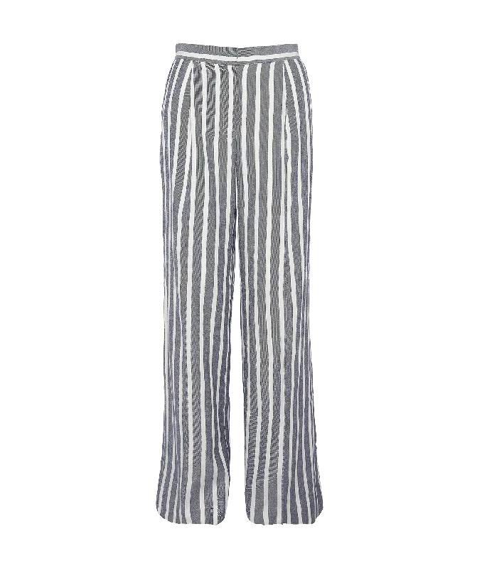 Annalise Lyocell Linen Blend Trousers - Multi Trousers Designer Luxury