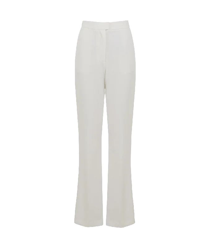 Whisper Flared Trousers - White Trousers Prom Sequined