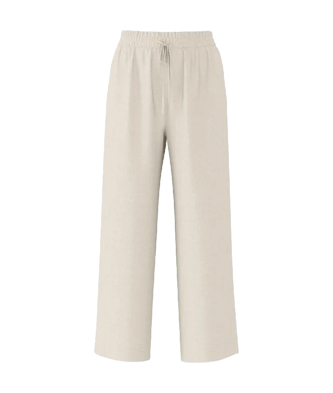 High-waisted Trousers - Cream Trousers Spring Floral