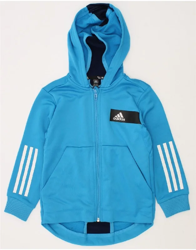 ADIDAS Boys Climacool Zip Hoodie Sweater 5-6 Years Blue Colourblock Hoodie Dress Longline Feminine ADIDAS Boys Climacool Zip Hoodie Sweater 5-6 Years Blue Colourblock Hoodie Dress Longline Feminine