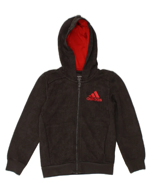 ADIDAS Boys Climalite Zip Hoodie Sweater 7-8 Years Grey Polyester Hoodie with Relaxed Fit Easy Casual ADIDAS Boys Climalite Zip Hoodie Sweater 7-8 Years Grey Polyester Hoodie with Relaxed Fit Easy Casual