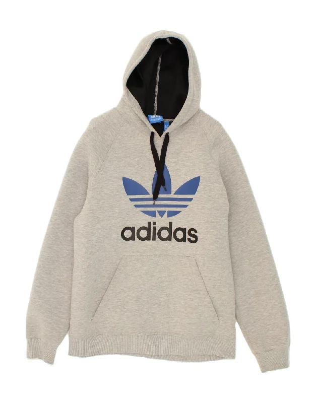 ADIDAS Mens Graphic Hoodie Jumper Large Grey Cotton Hoodie with Reflective Safety Nightwear ADIDAS Mens Graphic Hoodie Jumper Large Grey Cotton Hoodie with Reflective Safety Nightwear