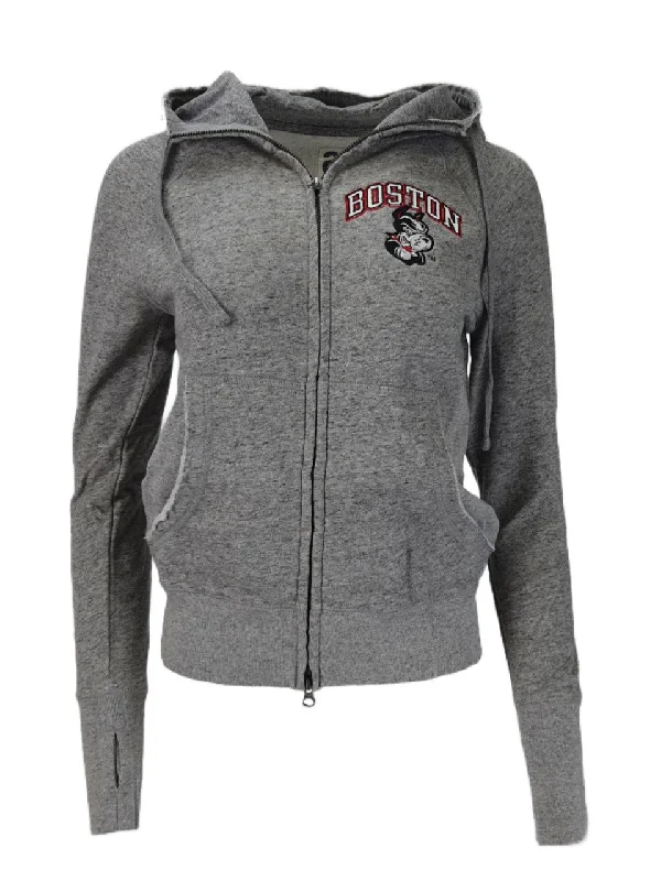 AMERICAN COLLEGIATE Women's Grey Boston Hoodie #W016BU1A NWT Hoodie with Snap Buttons Easy Quick AMERICAN COLLEGIATE Women's Grey Boston Hoodie #W016BU1A NWT Hoodie with Snap Buttons Easy Quick
