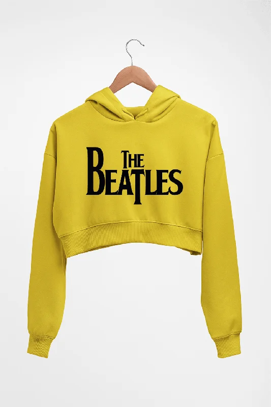 Beatles Crop HOODIE FOR WOMEN Hoodie with Frayed Bohemian Relaxed