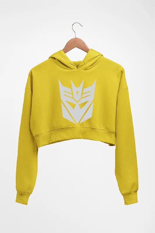 Decepticon Transformers Crop HOODIE FOR WOMEN Hoodie with Zipper Placket Modern Functional Decepticon Transformers Crop HOODIE FOR WOMEN Hoodie with Zipper Placket Modern Functional