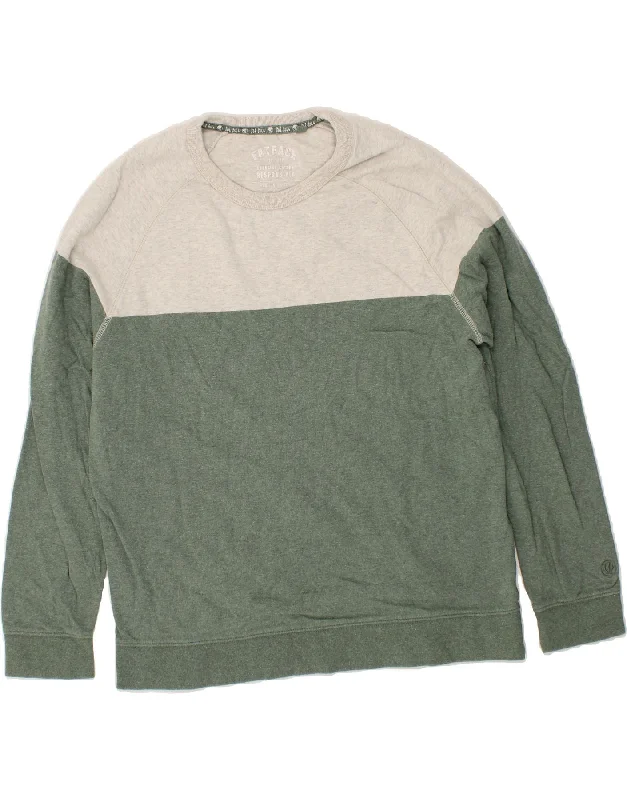 FAT FACE Womens Sweatshirt Jumper UK 16 Large Green Colourblock Cotton Hoodie with Elastic Cuffs Stretchable Comfortable FAT FACE Womens Sweatshirt Jumper UK 16 Large Green Colourblock Cotton Hoodie with Elastic Cuffs Stretchable Comfortable