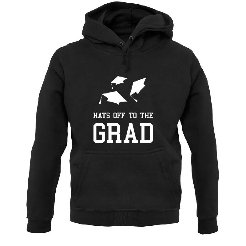 Hats Off To The Grad Unisex Hoodie Hoodie with High Neck Warm Protective