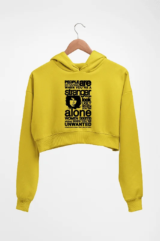 Jim Morrison Crop HOODIE FOR WOMEN Hoodie with High-Low Hem Asymmetrical Trendy